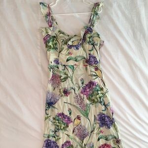 Floral Chiffon Midi Dress
